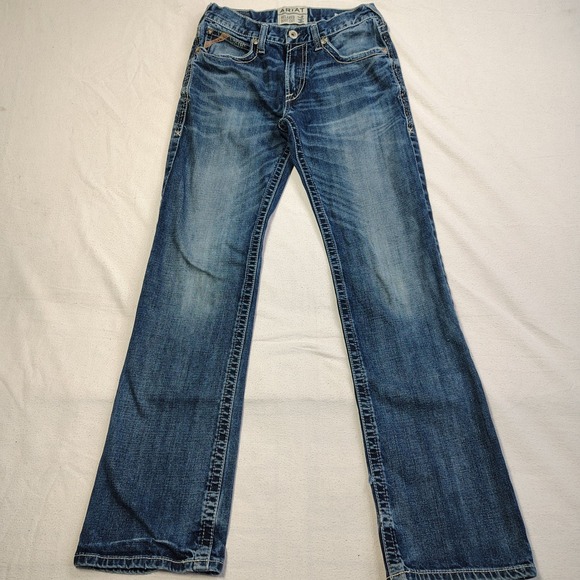 Ariat Other - Ariat M4 Jeans Mens 30x36 Blue Medium Wash Low Rise Stretch Adkins Boot 10021767